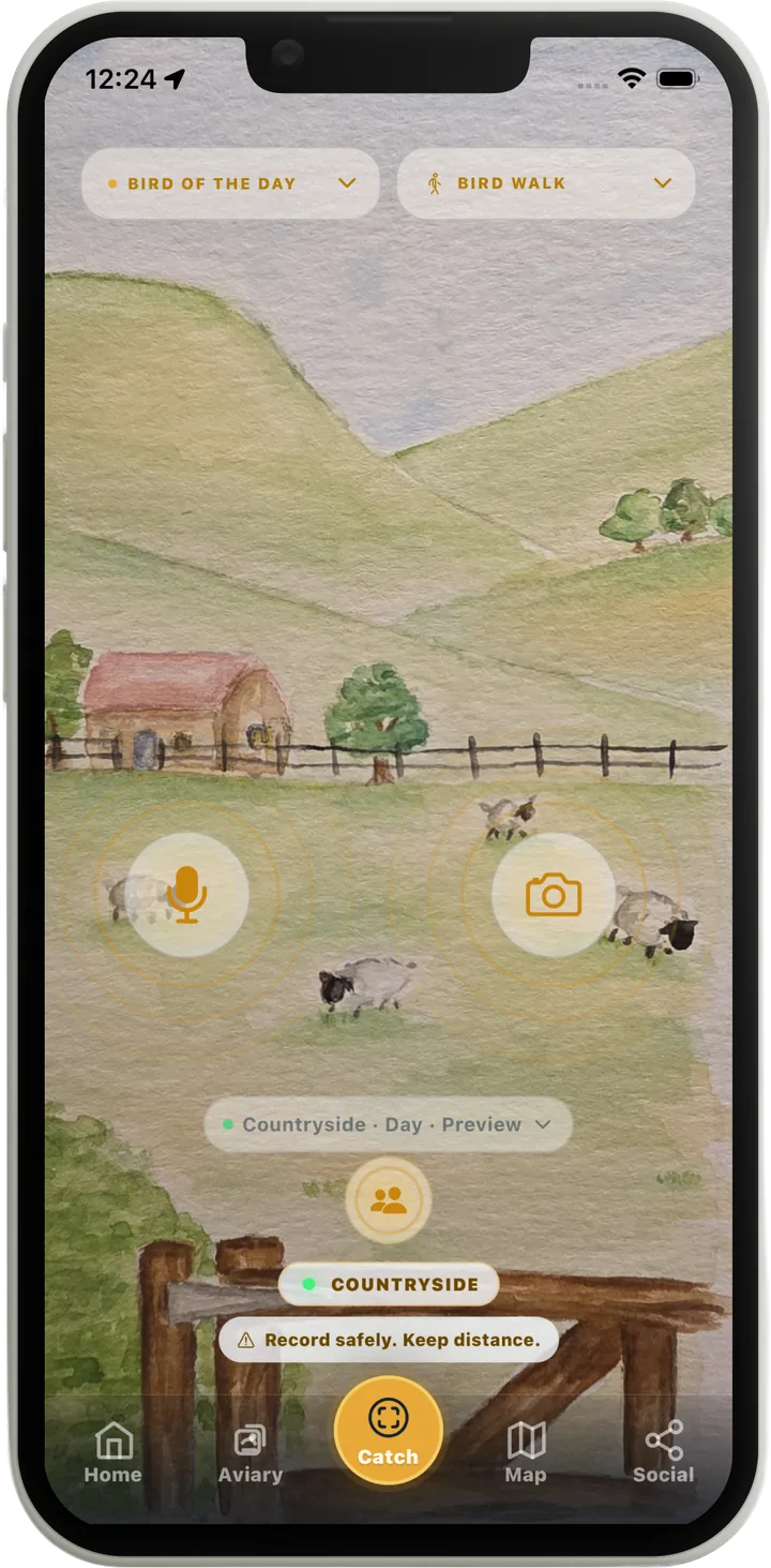 Catch screen in the Countryside biome